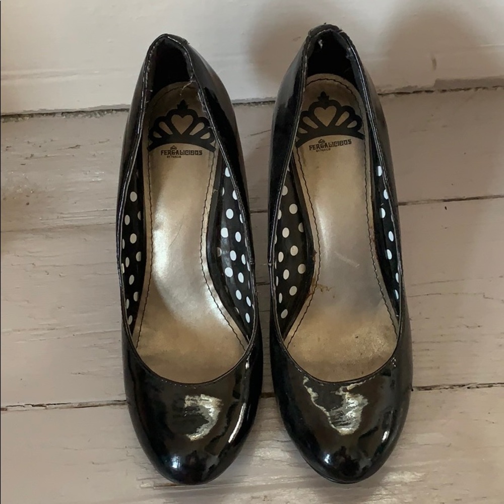 Fergalicious black heels